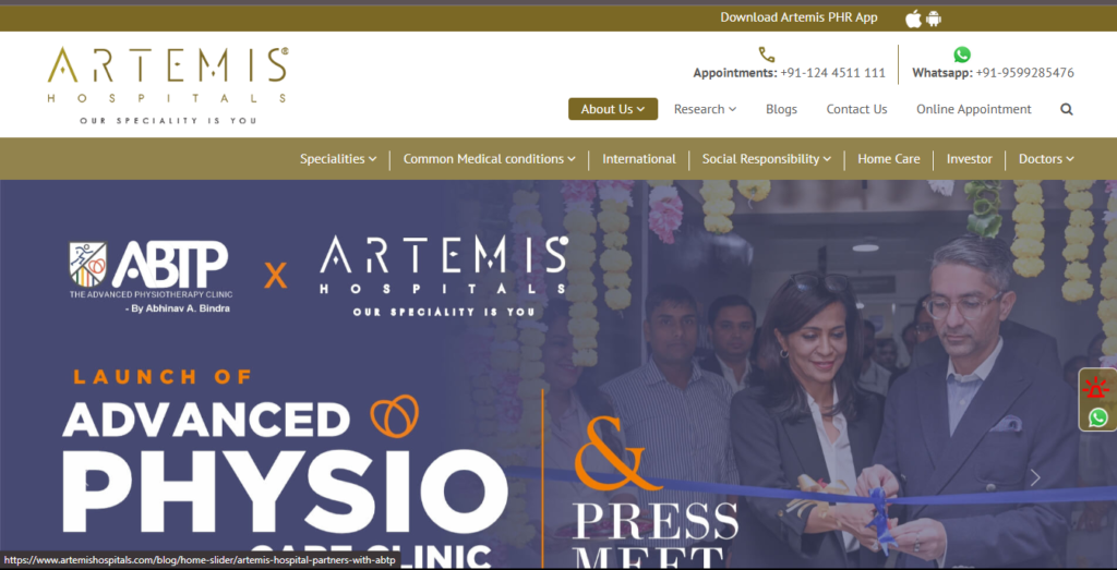 Artemis Hospital - The Best Hospital in India